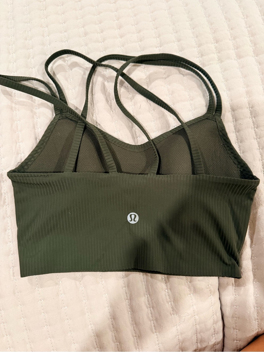 lululemon athletica Dark Olive Multi-Strap Ribbed Sports Bra